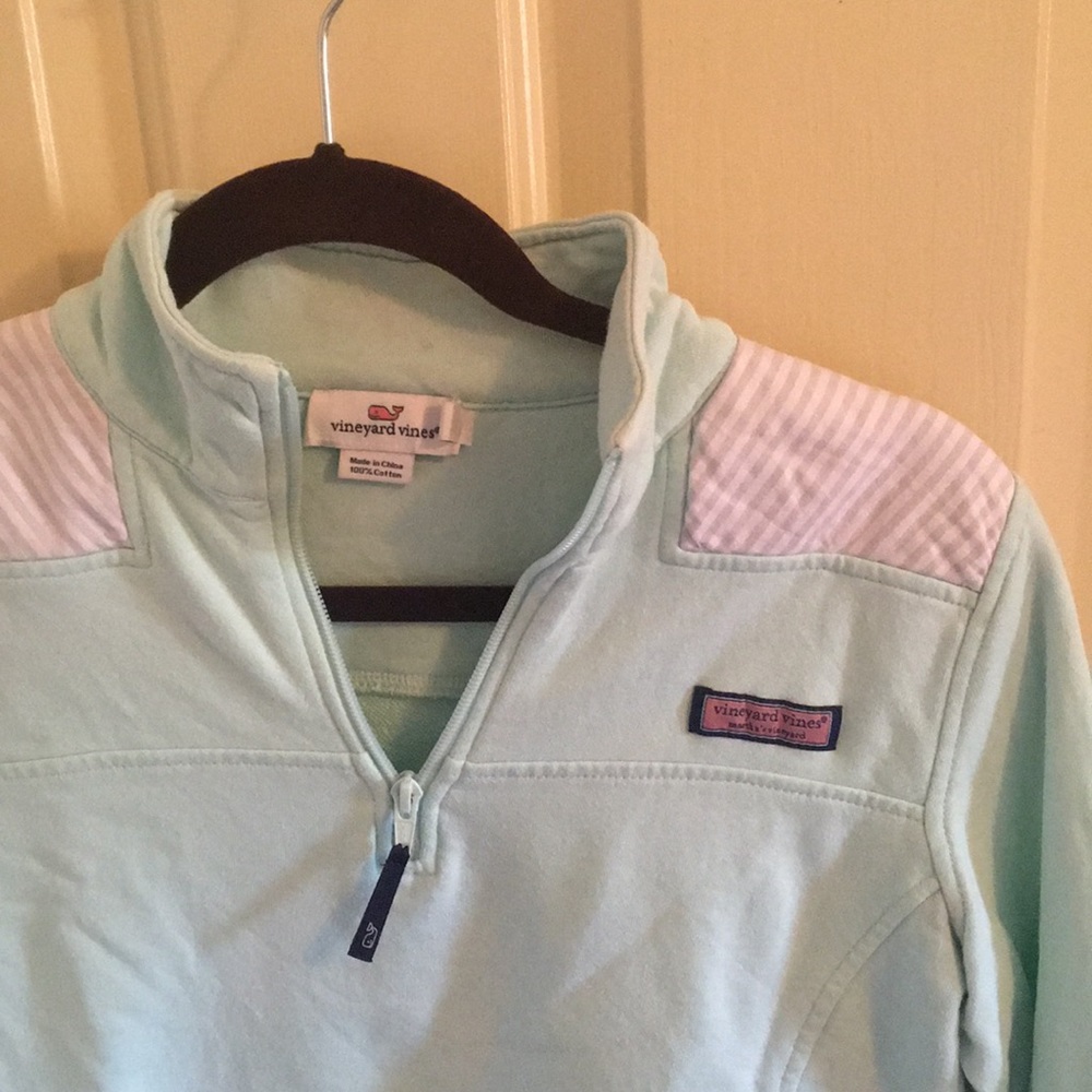 Vineyard Vines Mint Oxford Striped Shepherd Shirt - Picture 5 of 15